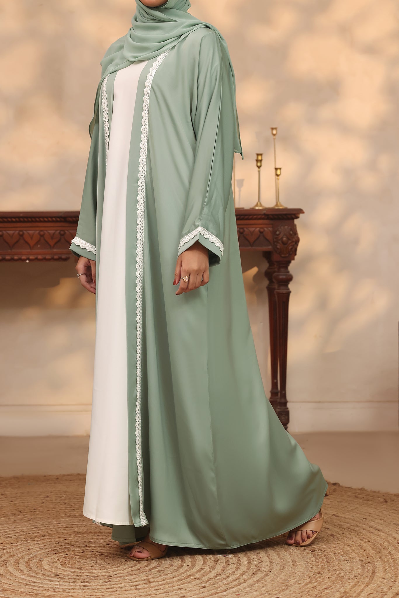 Muntaha | Light Green ABY-267