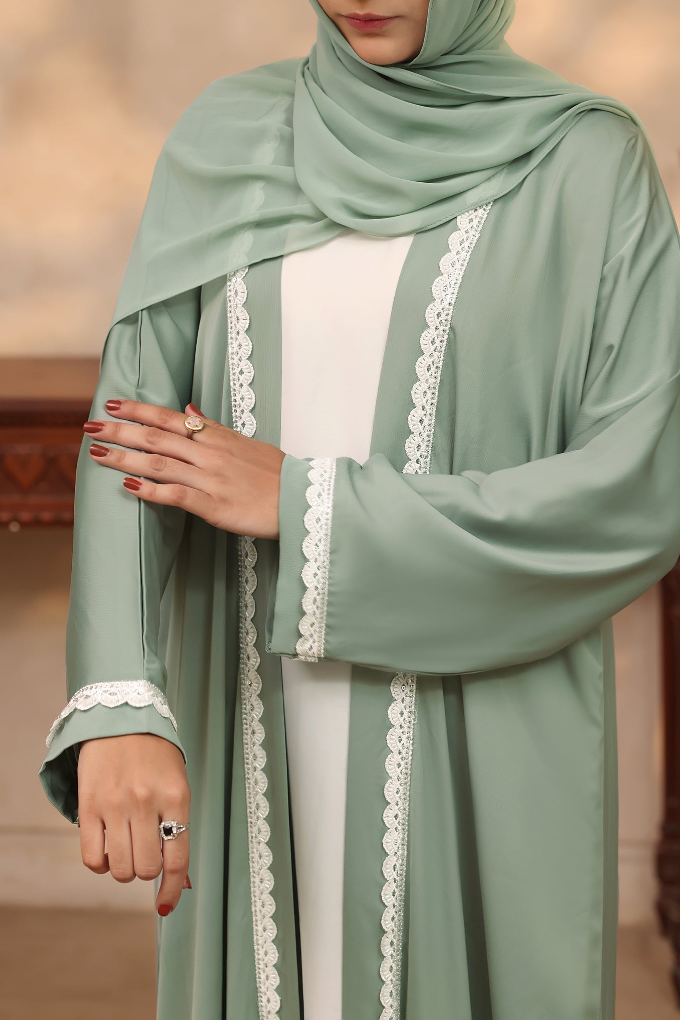 Muntaha | Light Green ABY-267