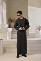 Black Emarati Jubbah | J013 - Al-Deebaj