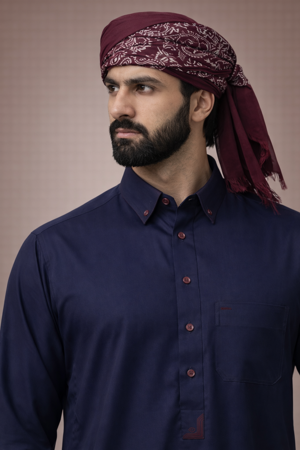 Navy Plain Jubbah | J035