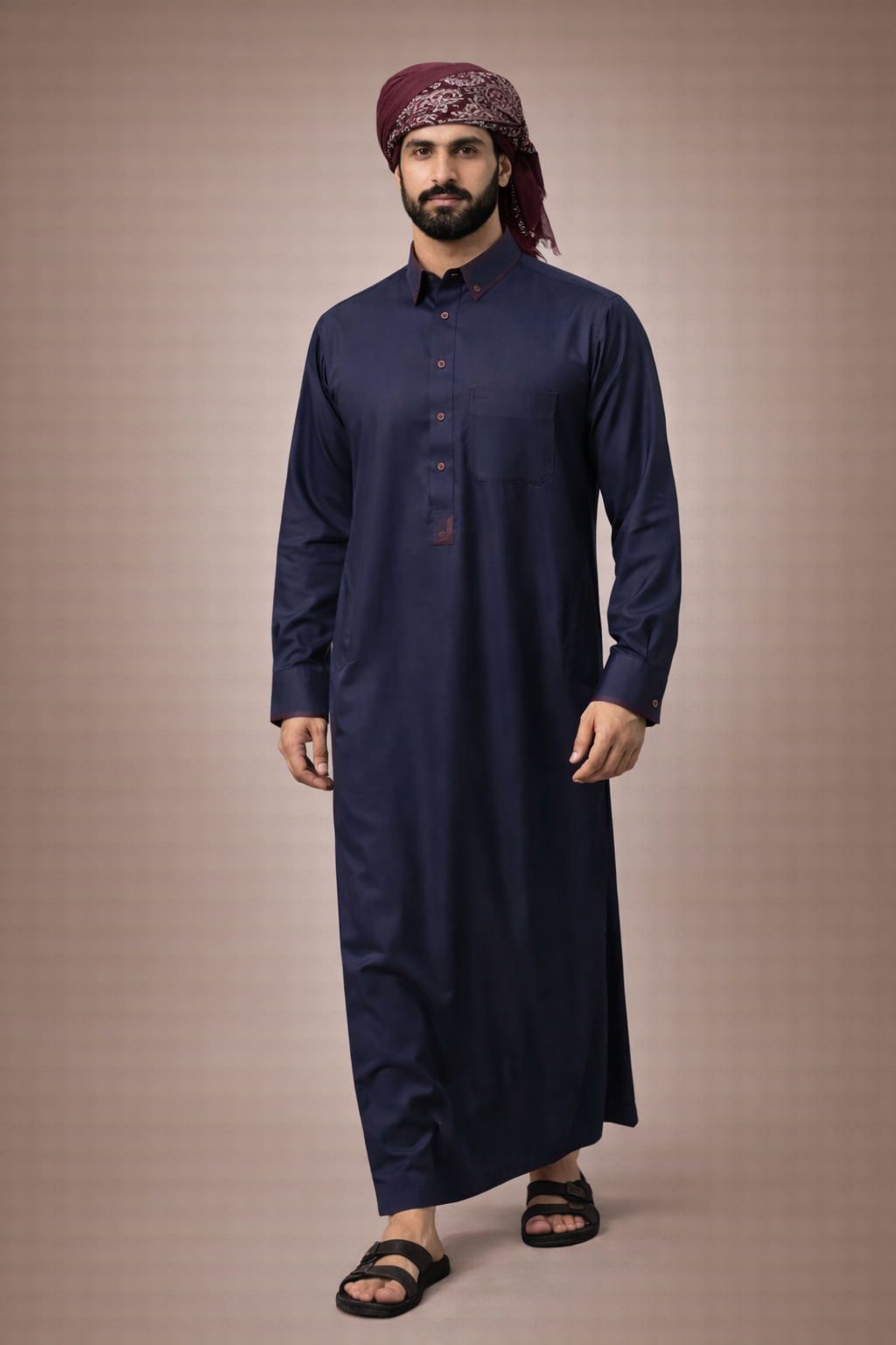 Navy Plain Jubbah | J035