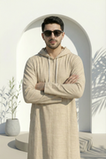 Gold Brown Hoodie Jubbah | J043