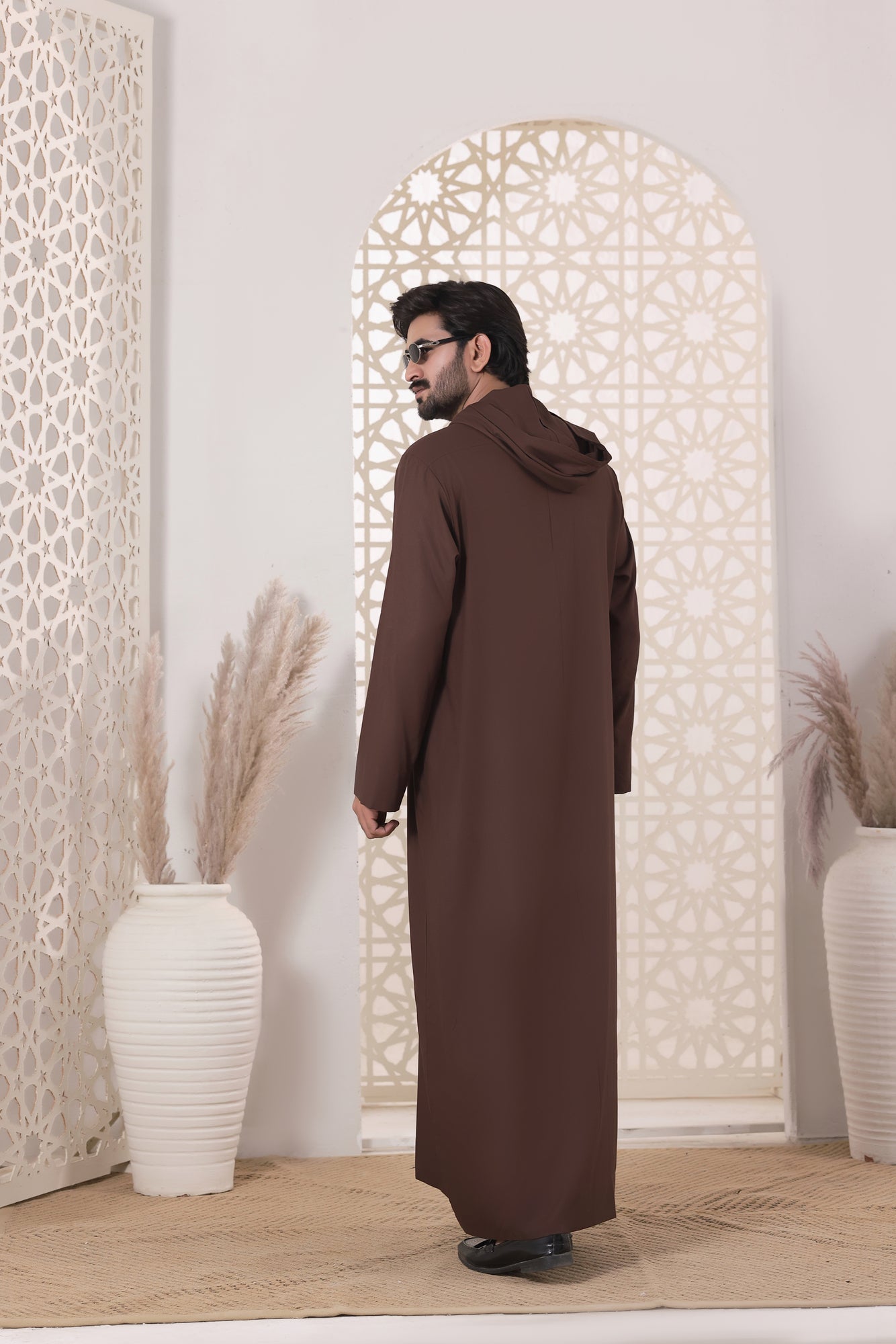 Choc Brown Emb Jubbah | J053