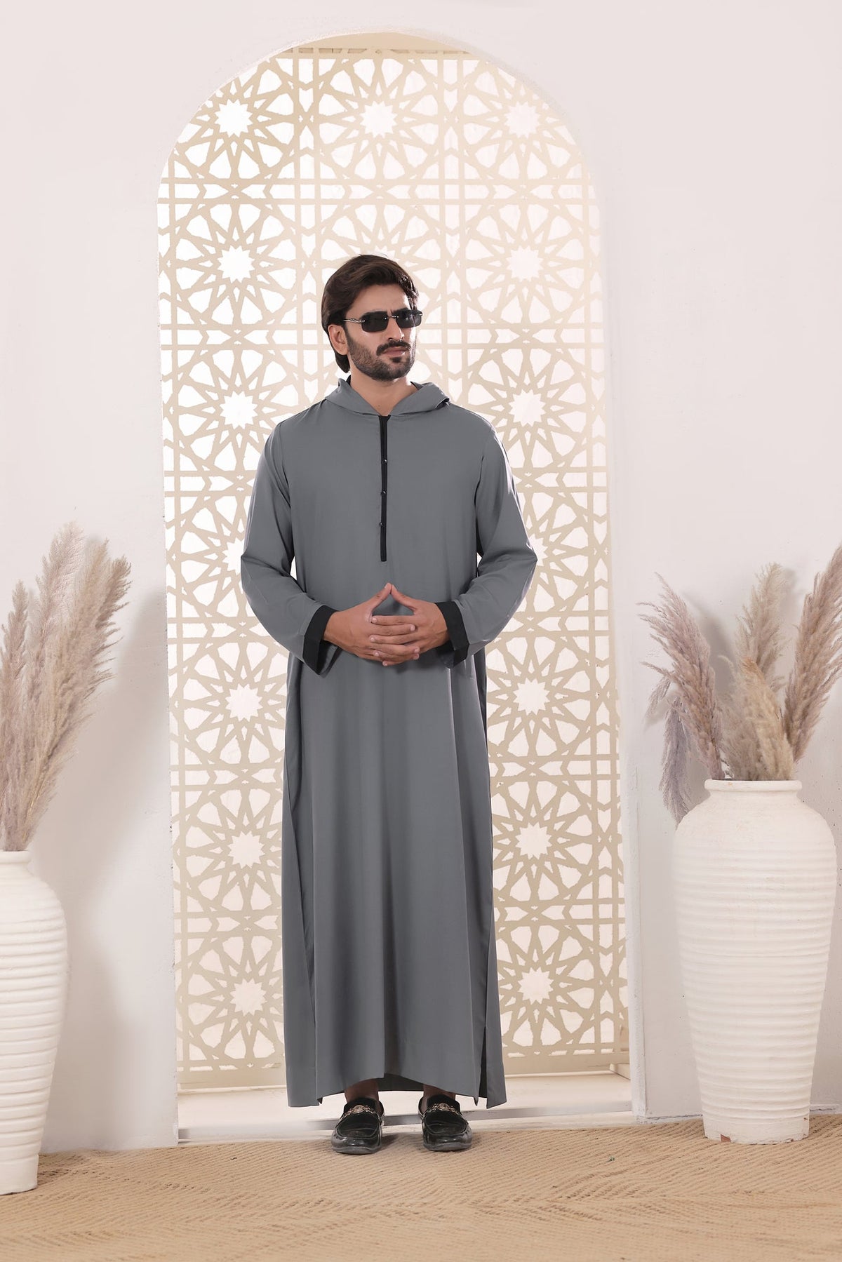 Grey Hoodie Jubbah | J051