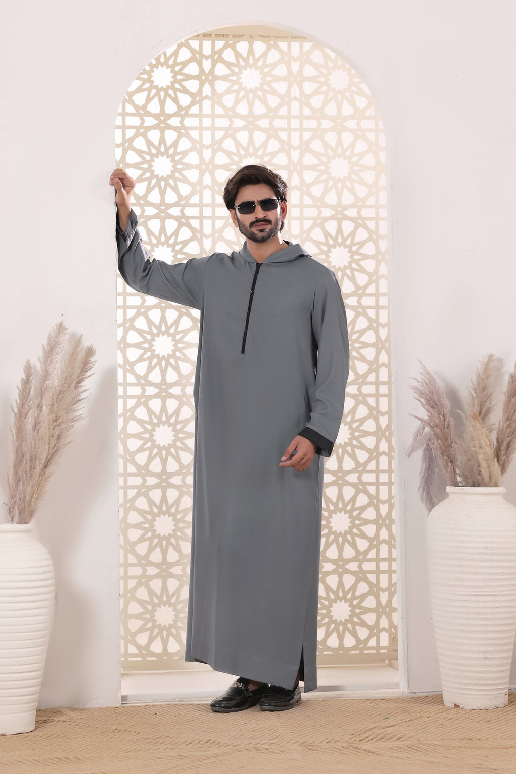 Grey Hoodie Jubbah | J051
