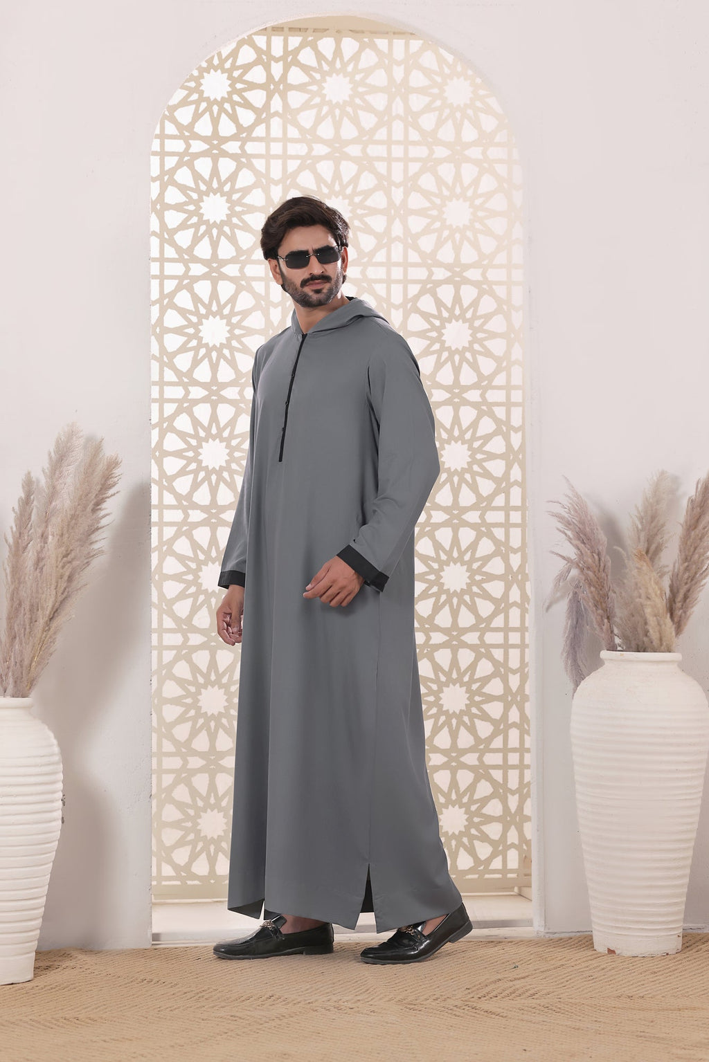 Grey Hoodie Jubbah | J051