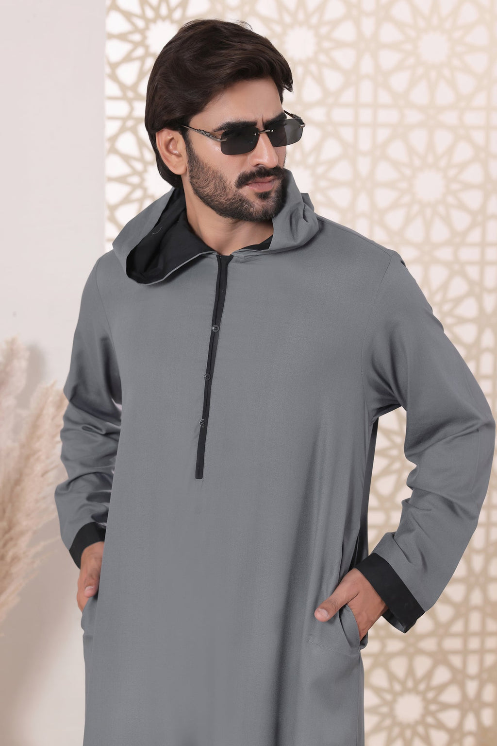 Grey Hoodie Jubbah | J051