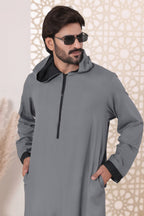 Grey Hoodie Jubbah | J051