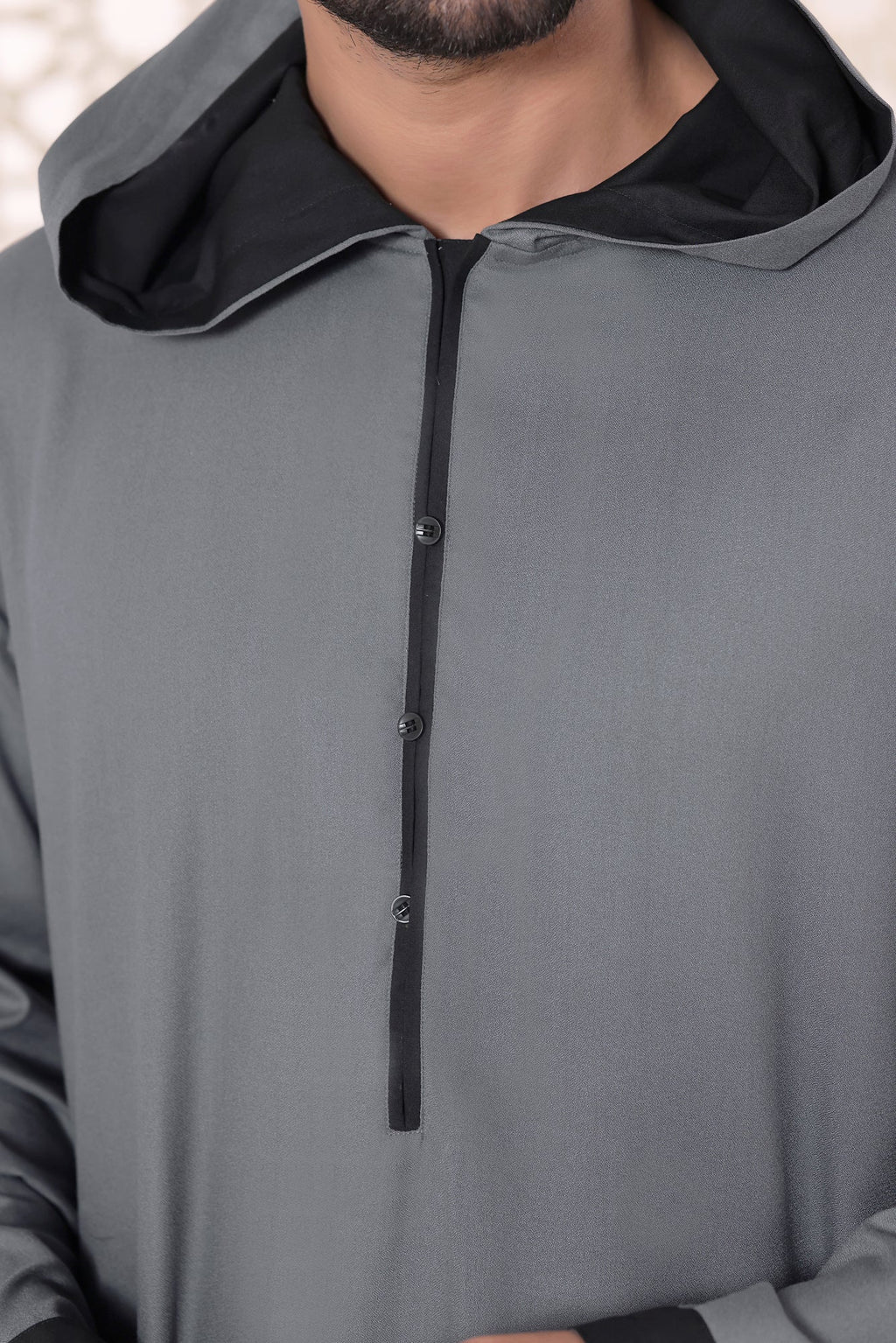 Grey Hoodie Jubbah | J051